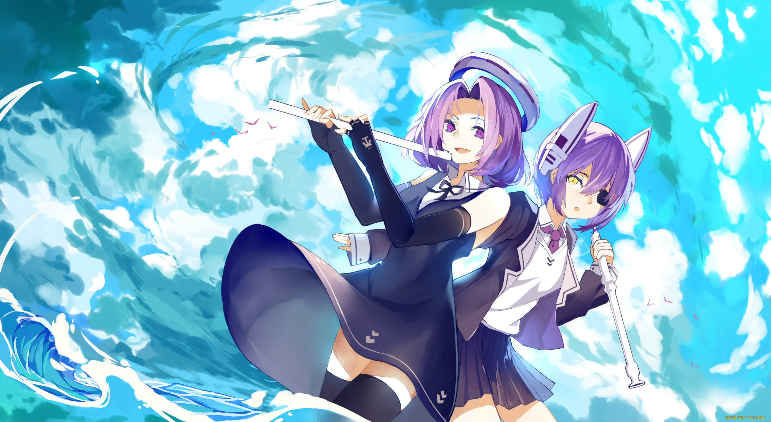 , kantai collection, haraguroi, you, kantai, collection, , , tenryuu, tatsuta, kancolle